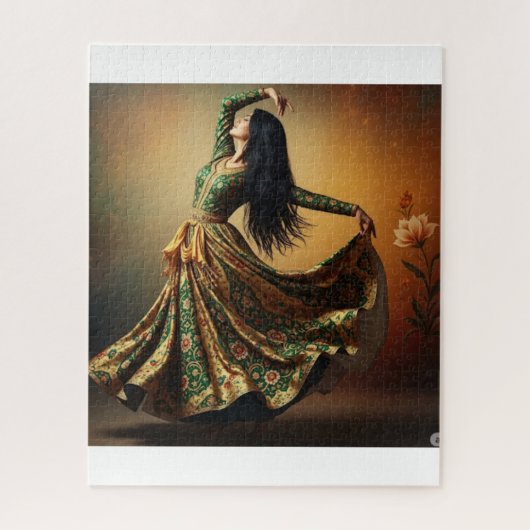 Puzzle Whirling Grace-Persian Dance in Motion (Vertical)