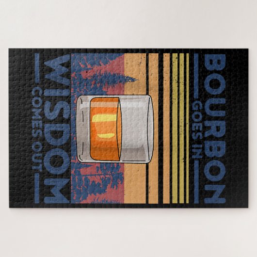 Puzzle Whiskey Bourbon entre dans la sagesse sort (Horizontal)