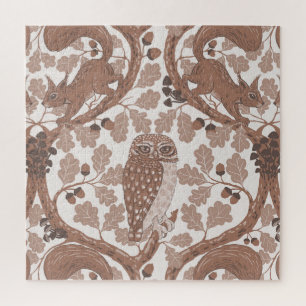 Puzzle Whispers/Chouettes et écureuils des bois dans le c
