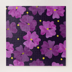 Puzzle Whispers Violet : Elégance de l'aquarelle florale