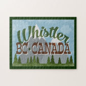 Puzzle Whistler Canada Fun Retro Snowy Mountains (Horizontal)