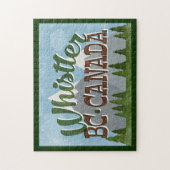 Puzzle Whistler Canada Fun Retro Snowy Mountains (Vertical)