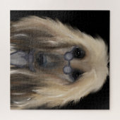 Puzzle White Afghan Hound (Horizontal)
