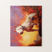 Puzzle White Bull Terrier (Vertical)