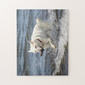 Puzzle White German Shepard sur le lac George (Vertical)