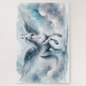 Puzzle White Pegasus Wings Soft Blue Sky Dreamscape (Vertical)