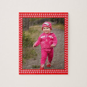 Puzzle White Stars Red Frame Image Votre Photo