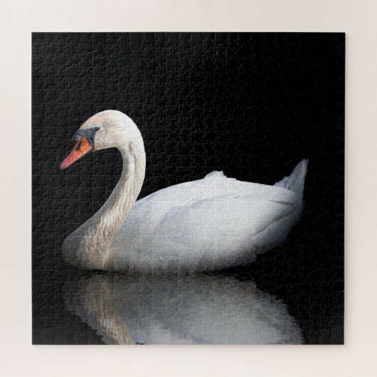 Puzzle White swan on black (Horizontal)