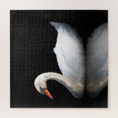 Puzzle White swan on black (Vertical)