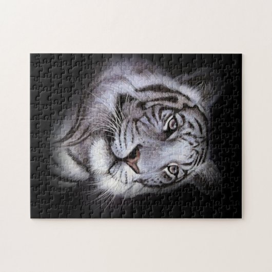 Puzzle White Tiger Face (Horizontal)