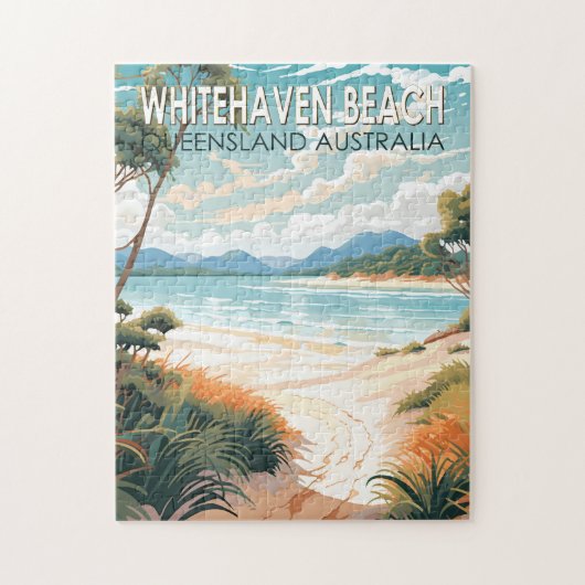 Puzzle Whitehaven Beach Queensland Australie Travel Art (Vertical)