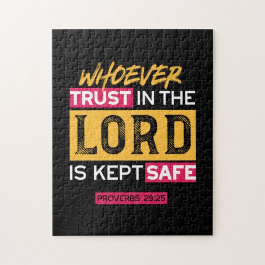 Puzzle Whoever Trusts in the Lord Is Kept Safe Quote (Vertical)