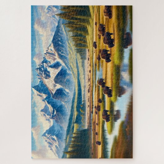 Puzzle Wild Bison Valley, Montagnes (Vertical)