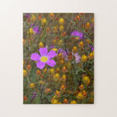 Puzzle Wildflower Harmony – Purple & Gold in Bloom (Vertical)