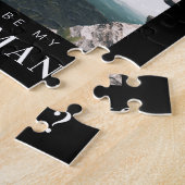 Puzzle Will you be my Groomsman Minimal Photo Dark Modern (Côté)