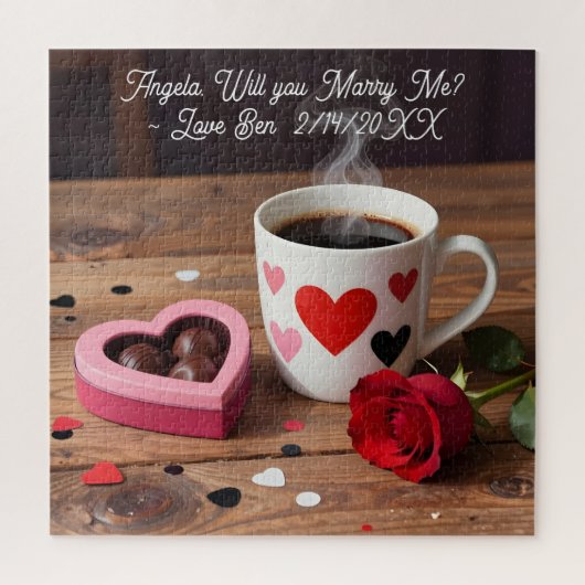 Puzzle Will You Marry Me? Valentine's Day Proposal (Vertical)