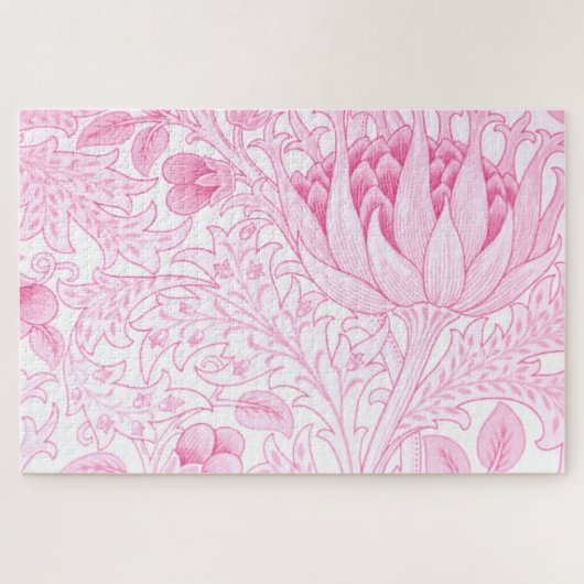Puzzle William Morris Artichoke rose pâle (Horizontal)