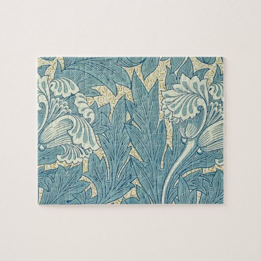 Puzzle William Morris Classique Tulipe Bleu Floral (Horizontal)