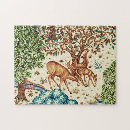 Puzzle William Morris Deer par une Tapisserie Brook Beige (Horizontal)