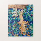 Puzzle William Morris "Deux Hares" dans une forêt (Vertical)