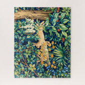 Puzzle William Morris "Deux Lièvres" Impression de lapins (Vertical)