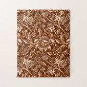 Puzzle William Morris Fleurs de soleil, Chocolat Brown & (Vertical)