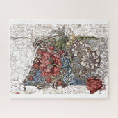 Puzzle William morris fleurs élégante illustration floral (Horizontal)