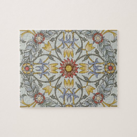 Puzzle William Morris Floral Circle Flower Illustration (Horizontal)