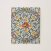 Puzzle William Morris Floral Circle Flower Illustration (Vertical)