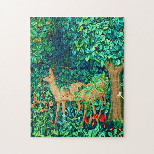 Puzzle William Morris Forest Deer Tapestry Imprimer (Vertical)