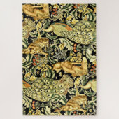 Puzzle William Morris Forêt Tapisserie Fox Hare Peacock (Vertical)