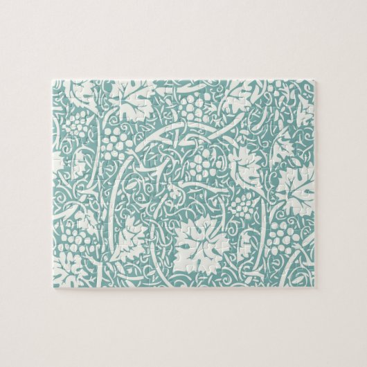 Puzzle William Morris Grape Motif Turquoise Turquoise (Horizontal)