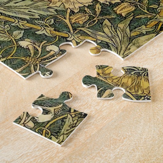 Puzzle William Morris Honeysuckle Vert Floral (Côté)