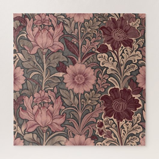 Puzzle William Morris Inspired Floral Pattern (Vertical)