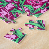 Puzzle William Morris Irises, Fuchsia Pink and Wine (Côté)