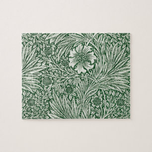 Puzzle william morris marigold fleurs vertes