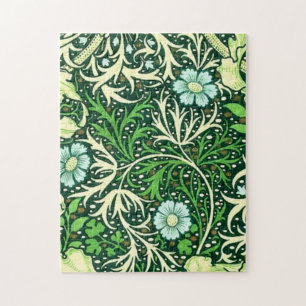 Puzzle William Morris - Motif d'algues vertes