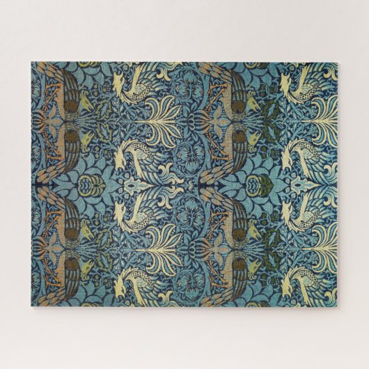 Puzzle William Morris Peacock and Dragon Woven Design (Horizontal)