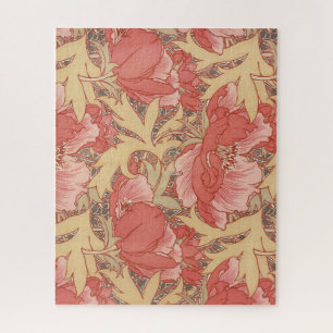 Puzzle William Morris Poppies Floral Art