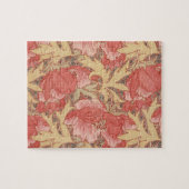 Puzzle William Morris Poppies Floral Art (Horizontal)