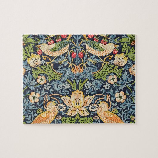 Puzzle William Morris Strawberry Thief Motif floral (Horizontal)