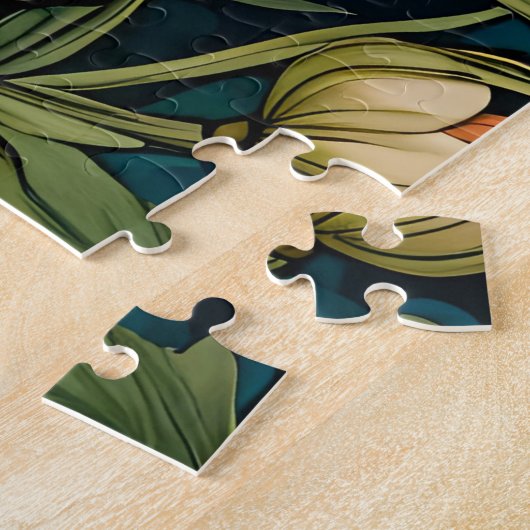 Puzzle William Morris Style Flower Pattern Dragonfly Puzz (Côté)