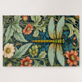 Puzzle William Morris Style Flower Pattern Dragonfly Puzz (Horizontal)