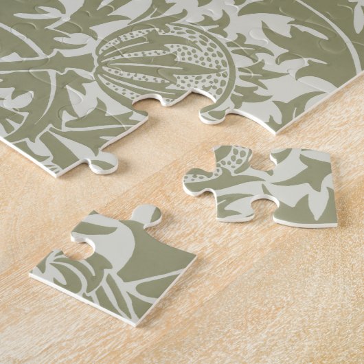 Puzzle William Morris Thistle Sage Green Motif (Côté)