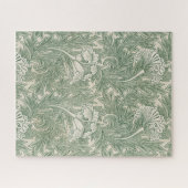 Puzzle william morris tulip papier peint textile vert (Horizontal)