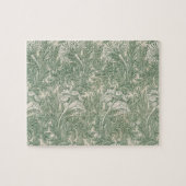 Puzzle william morris tulip papier peint textile vert (Horizontal)
