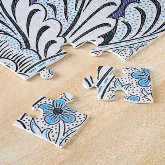 Puzzle William Morris Windrush fleurs bleues (Côté)