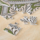 Puzzle : William Morris Windrush Motif Vert : Vintage (Côté)