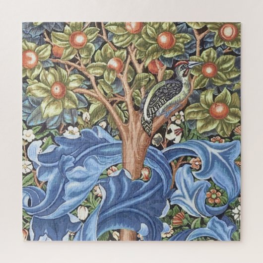 Puzzle William Morris Woodpecker Tapestry (Vertical)