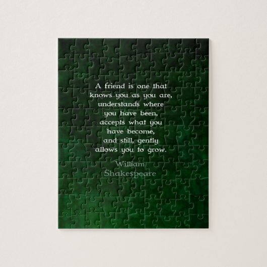 Puzzle William Shakespeare Friendship Citation Inspiratio (Vertical)